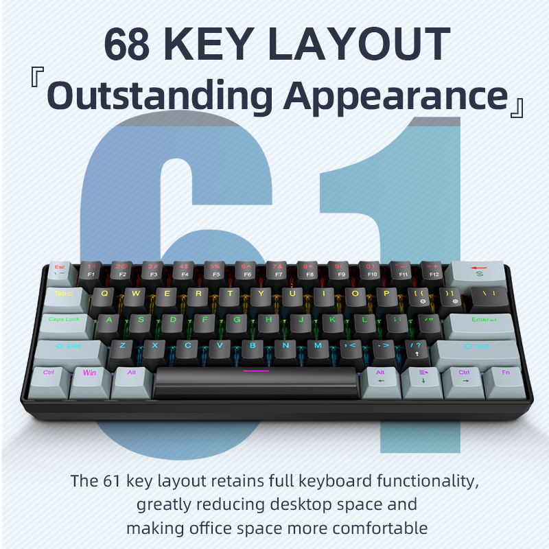 Gaming Keyboard And Mouse For Xbox - APAYADO K61 Mini tastiera meccanica, cablata,
