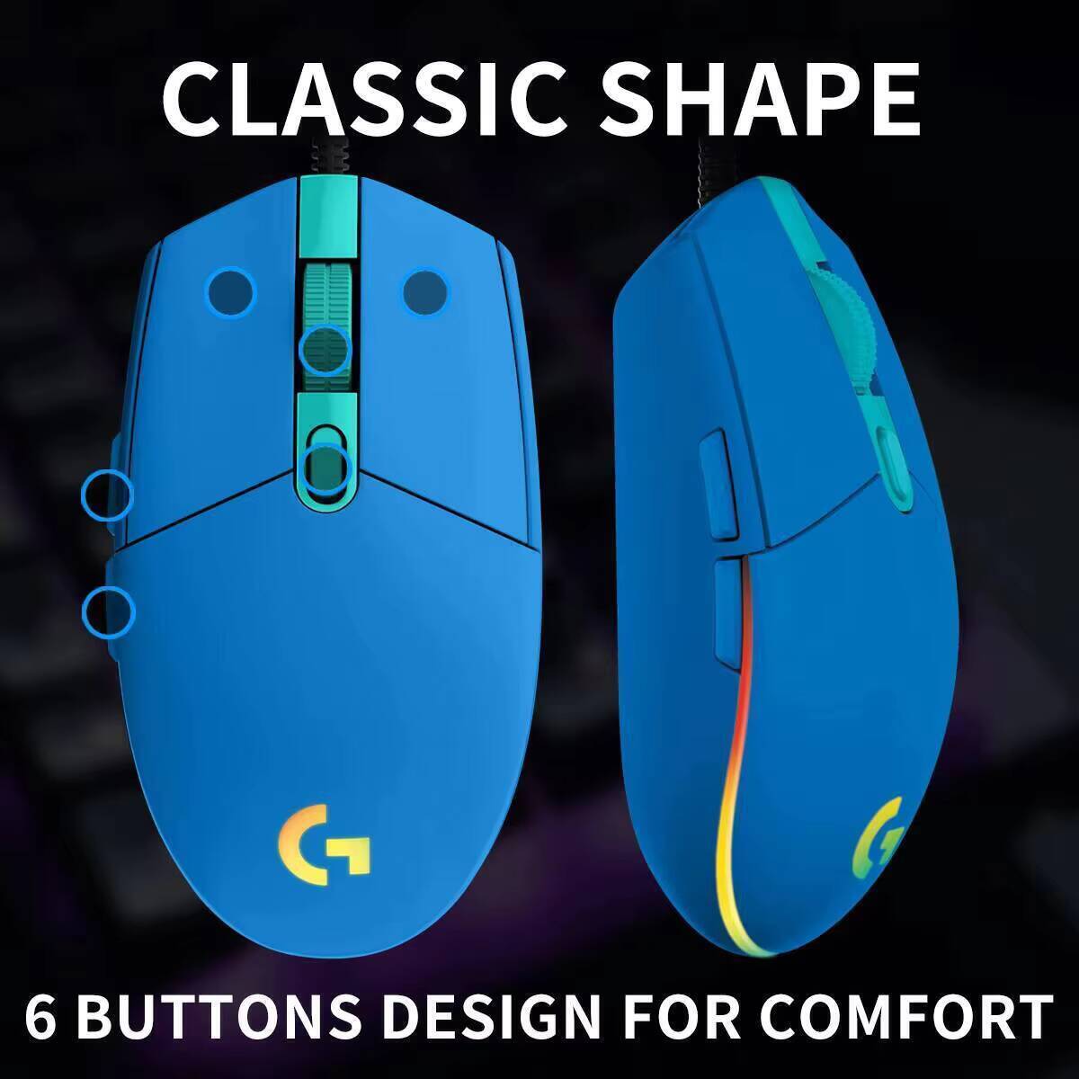 Mouse da gioco cablato Logitec - Logitech Mouse G203 recensione e prezzo