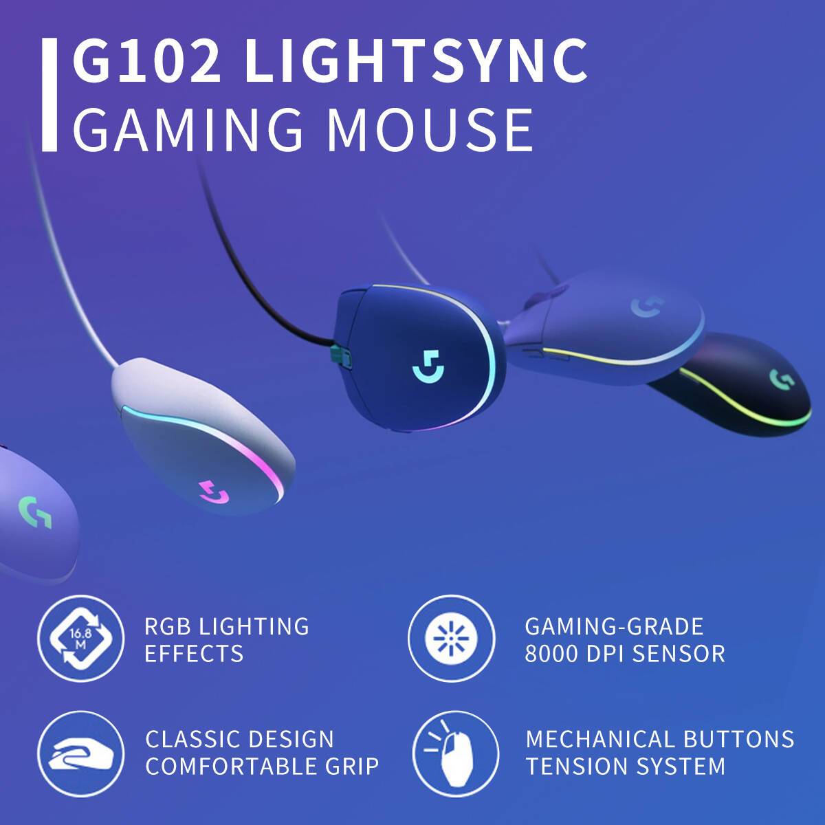 Mouse Logitech G203, Sensore O - Logitech Mouse G203 recensione e prezzo